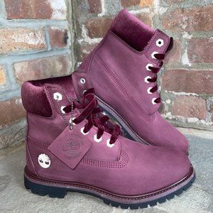 Limited Edition velvet burgundy timberlands